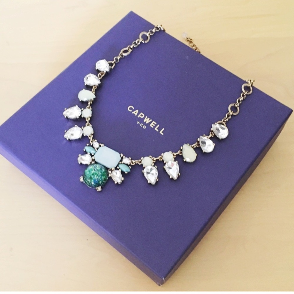 Never Worn Mint Moon Statement Necklace - image 1